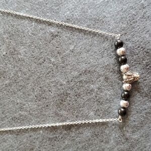 Marvelous Meteorite Shungite Sterling Silver Dragon Necklace